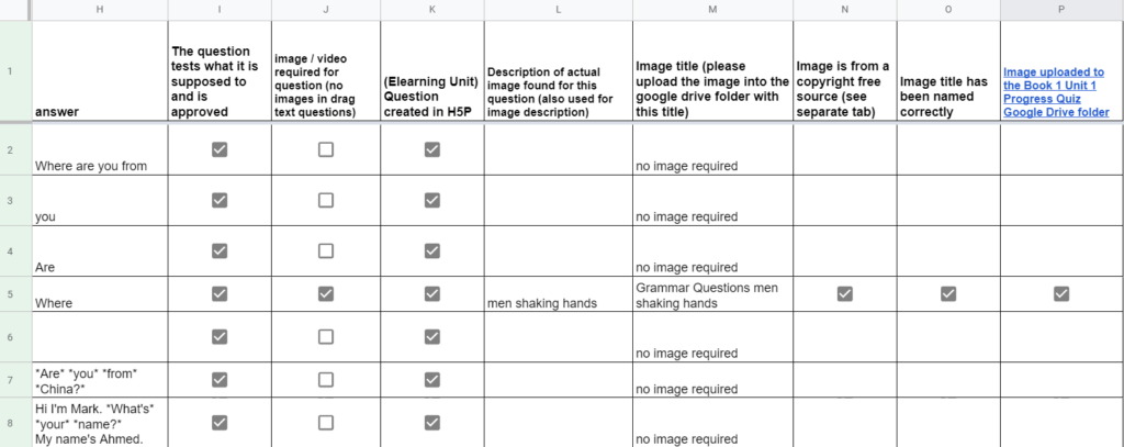 quiz columns
